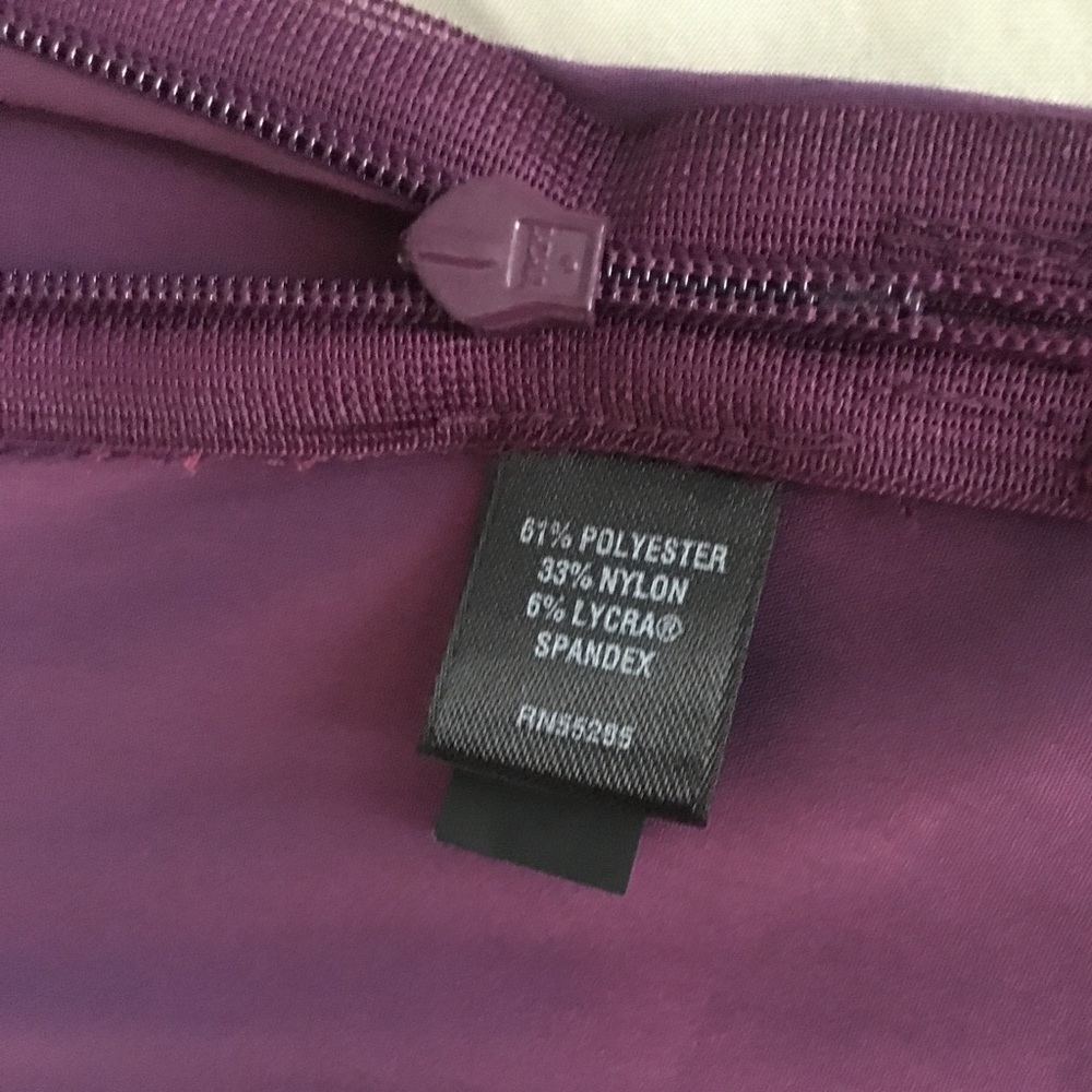 Express Purple Ruffle Cap-Sleeve Blouse - Picture 8 of 8